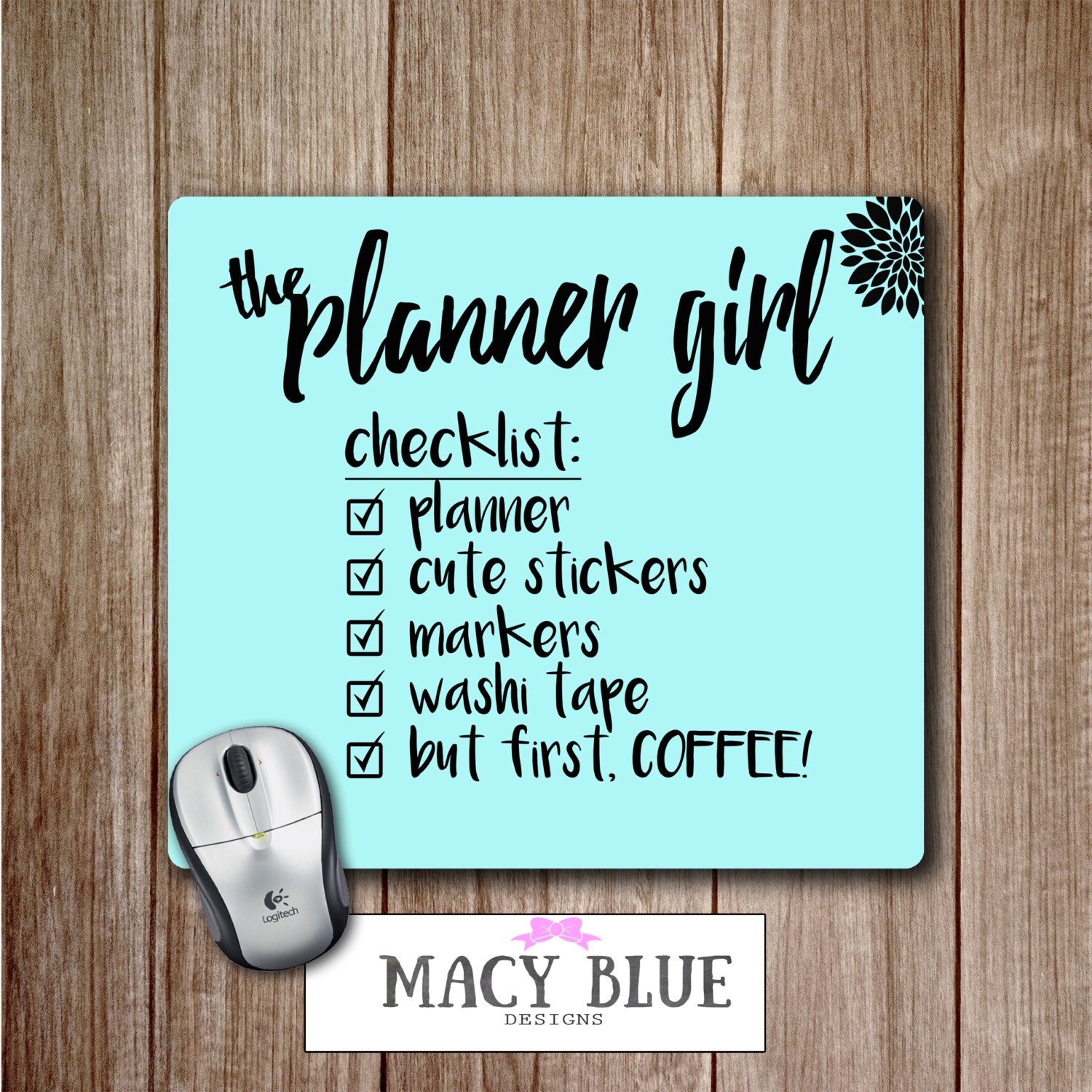 Planner Girl Checklist Mousepad Happy Planner Mouse Pad Cute