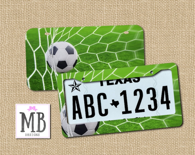 Soccer License, soccer gift, sports gift, soccer coach, soccer team, front license holder, gift for him, soccer player, car gift