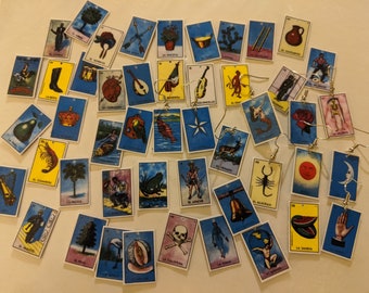 Loteria card earrings