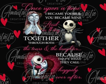 Jack und Sally Liebe Becher Design, PNG, Valentinstag (Digitaler Download)