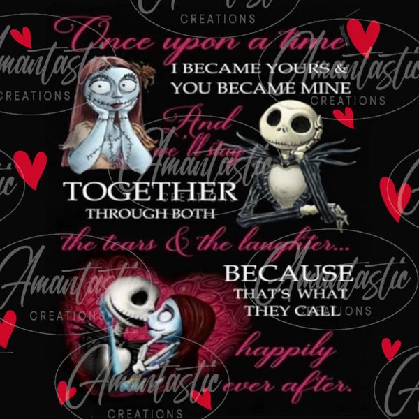 Jack and Sally Love 20oz Tumbler, Nightmare Before Christmas, Design Digital Wrap, Gift Valentines Day, Valentine, Heart, Coffee