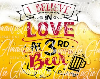 Bierglas mit tropfendem Schaum Design (Digitaler Download), Valentine