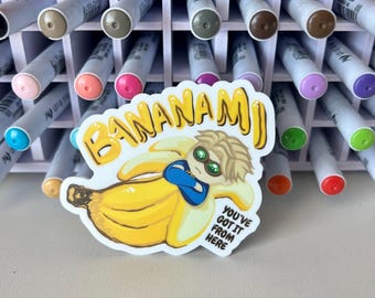Bananami - Calcomanía para portátil - Pegatina Hydroflask - Anime