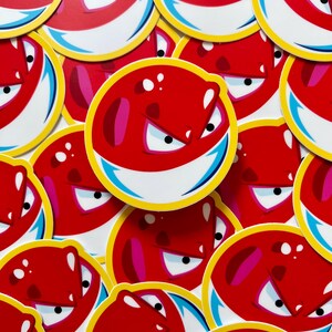 Calcomanía para computadora portátil Voltorb Monster - Calcomanía Hydroflask - Anime