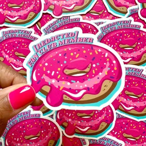 Fan club Donut - Sticker pour ordinateur portable - Sticker Hydroflask - Anime