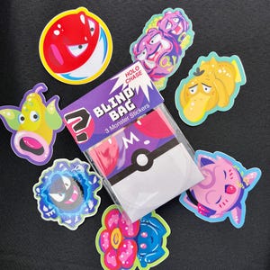 Bolsa mixta de monstruos - Serie 1 - Adhesivo para portátil - Adhesivo Hydroflask - Anime