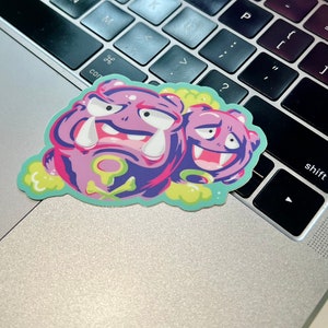 Pegatina para portátil Weezing Monster - Adhesivo Hydroflask - Anime