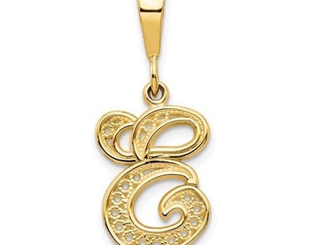 14K White Gold Polished Small Ribbon Bow Pendant Solid Pendants /& Charms Jewelry