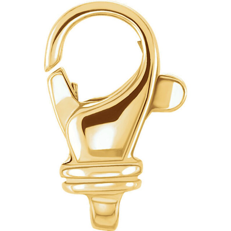 14K Yellow Gold Fancy Lobster Clasp 12x6mm 15x7mm 15.25x8mm Etsy