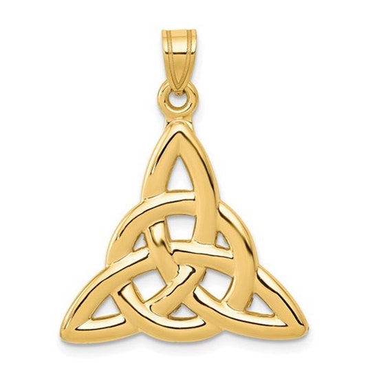 14k Yellow Gold Celtic Trinity Knot Pendant Charm - 14k Yellow Gold Celtic Knot Pendant 14k Yellow Gold Celtic Trinity Knot Pendant Charm - 14k Yellow Gold Celtic Knot Pendant