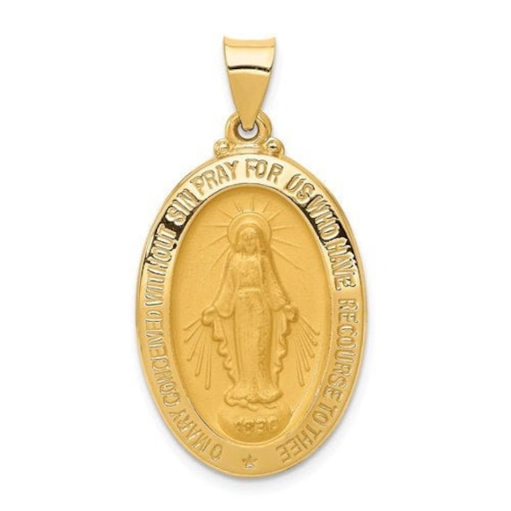 32mm Silver Yellow Plated Mother Mary Charm