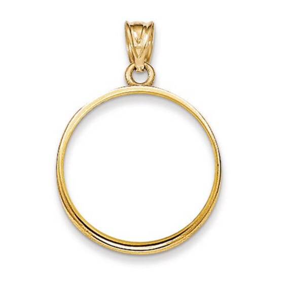 14k Yellow Gold Holds 22mm X 1 8mm 4 Oz American Eagle Coin - 1 4 Oz Gold Eagle Coin Pendant 14k Yellow Gold Holds 22mm X 1 8mm 4 Oz American Eagle Coin - 1 4 Oz Gold Eagle Coin Pendant