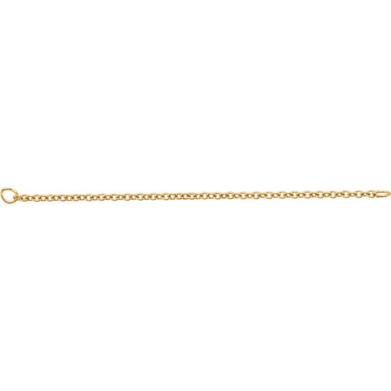 14K Yellow Gold 14K White Gold Safety Chain Guard with Jump Ring Jewelry Findings