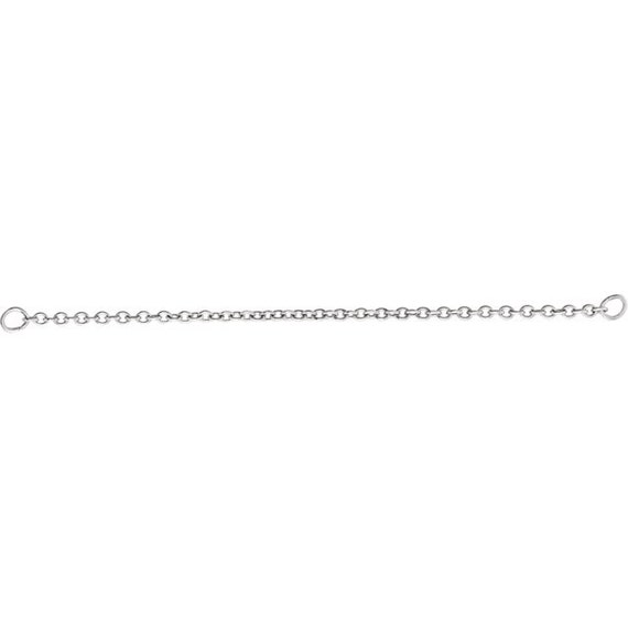 14K Yellow Gold 14K White Gold Safety Chain Guard with Jump Ring Jewelry Findings