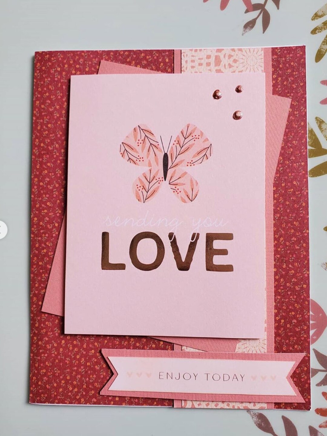 Handmade Sending Love Greeting Card - Etsy