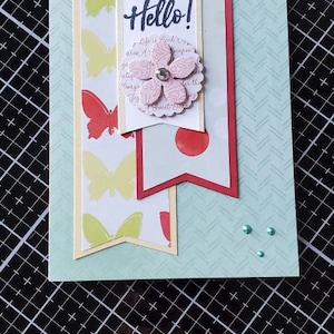 Carte de salutation Hello faite à la main