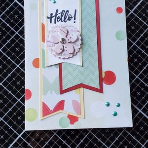 Carte de salutation Hello faite à la main