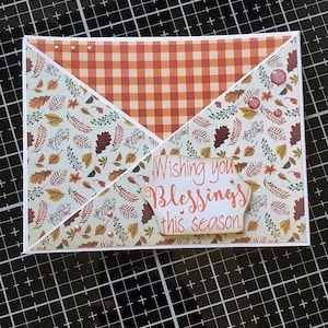 Carte de vœux d’automne/thanksgiving faite à la main