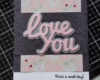 Handmade Love You Greeting Card