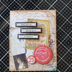 Handmade Vintage Inspired Encouragement Greeting Card