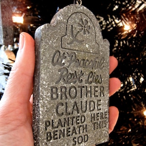 Brother Claude Haunted Mansion Mini Tombstone Ornament Magnet