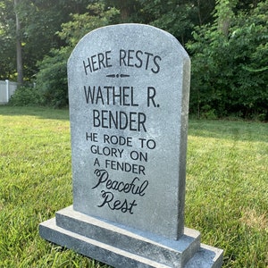 Here Rests Wathel R Bender Haunted Mansion Halloween Tombstone