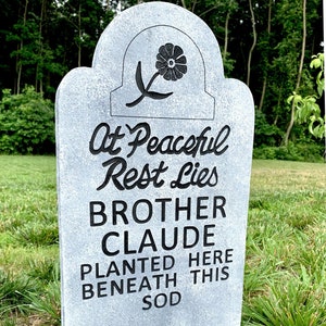 Brother Claude Tombstone: Haunted Mansion Halloween Prop