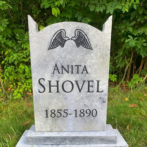 Anita Shovel Halloween Tombstone Yard Prop