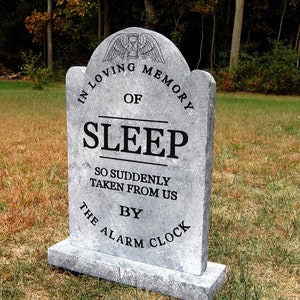 In Memory of Sleep Halloween Tombstone Prop