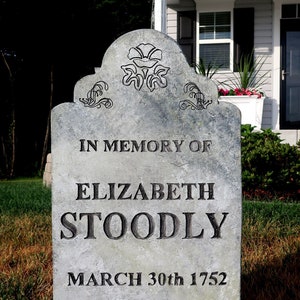 Elizabeth Stoodly Halloween Tombstone Decoration Prop Cemetery Graveyard for Haunted House