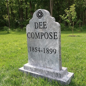 DEE COMPOSE Silly Clever Halloween Tombstone Yard Prop