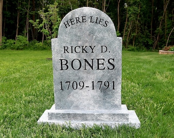 RICKY D BONES Silly Clever Halloween Tombstone Yard Prop