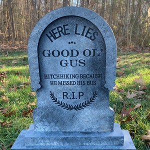 Good &#39;Ol Gus Haunted Mansion HitchHiking Ghosts Halloween Tombstone, Headstone, Gravestone