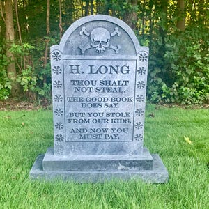H. Long Thou Shalt Not Steal Macabre Halloween Tombstone Headstone Cemetery Graveyard Yard Decoration