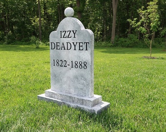 IZZY DEADYET Silly Clever Halloween Tombstone Yard Prop