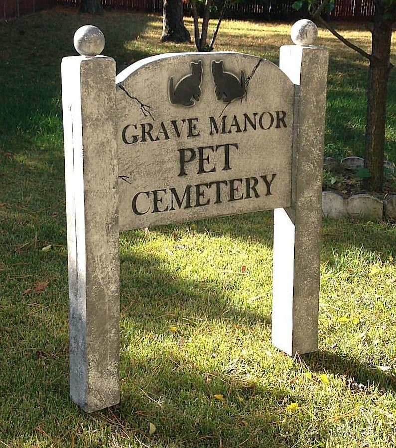 Pet Cemetery Sign Halloween Prop CUSTOMIZE IT Cemetery Haunted Etsy