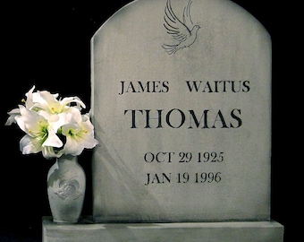 James Waitus Thomas Halloween Tombstone with REAL VASE