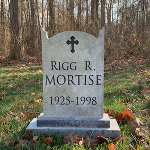 Rigg. R Mortise Funny Halloween Headstone Tombstone Prop