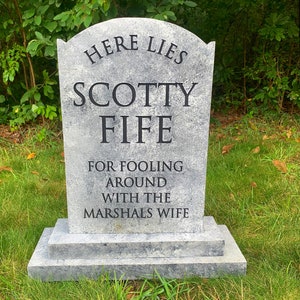 Here Lies Scotty Fife Silly Halloween Tombstone Yard Prop