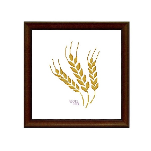 Wheat (2079) digital pattern pdf cross stitch chart harvest, summer, autumn, thanksgiving, crops,wheat, grain