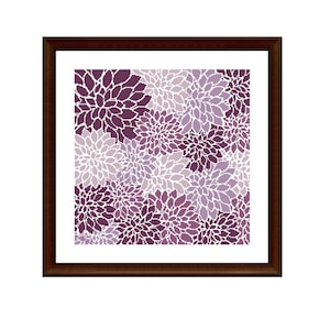 Purple Dahlias(2108.2)Stitching Mindfulness relaxing floral cross stitch pattern birthday present floral decoration modern cross stitch