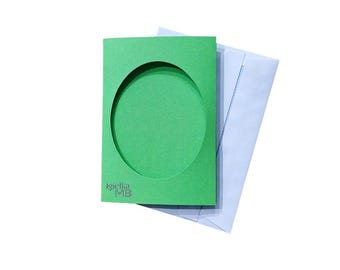 Light Green Aperture Cards for Cross Stitch (10 Pack)