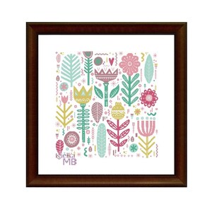 Scandinavian Meadow 1. Summer (1281.4) cross stitch chart digital pdf pattern retro Scandinavian style woods forest friends Nordic home