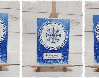 6 Snowflake designs cross stitch chart pdf pattern digital download, winter, Christmas, Nordic, Scandinavian snowflakes