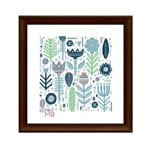 Scandinavian Meadow 1. Winter (1281.2) cross stitch chart digital pdf pattern retro Scandinavian style woods forest friends Nordic home