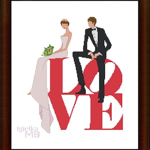 愛のために結婚 結婚式のクロスステッチチャート 結婚愛記念日 ジュビリー 彼女のために 彼のために