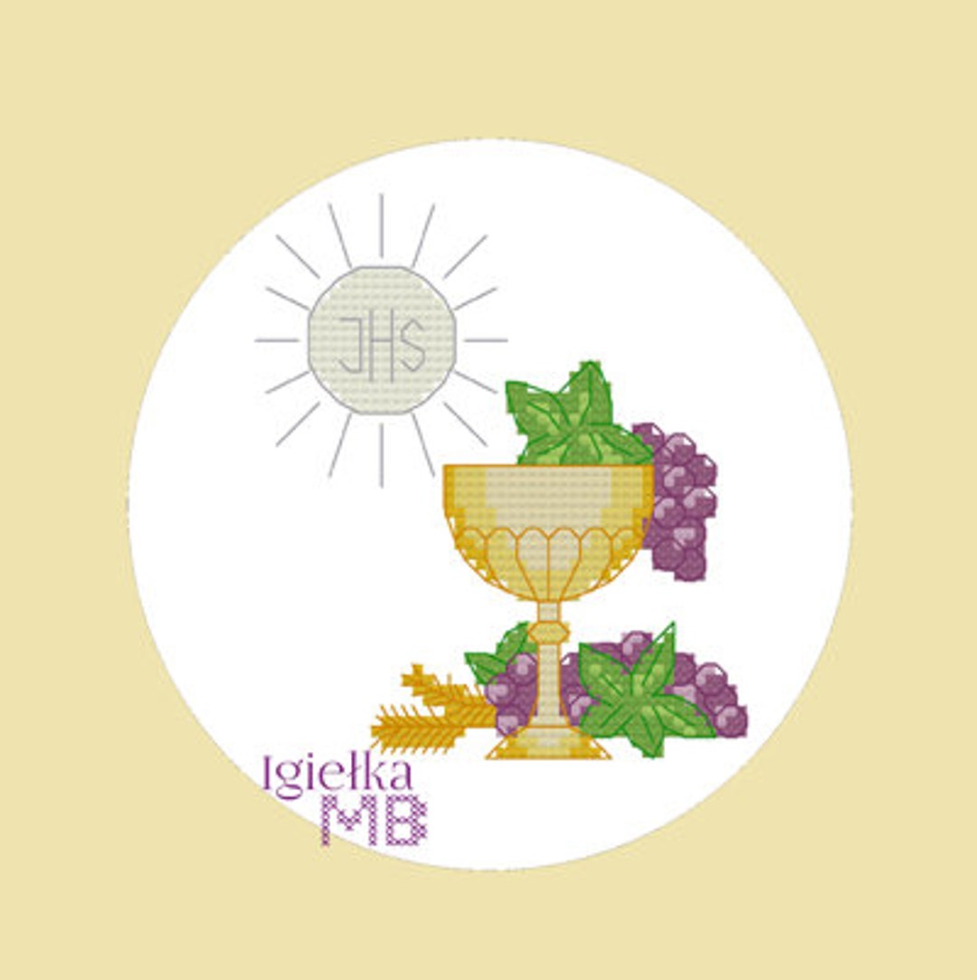 I Holy Communion (1313), Cross Stitch Chart Digital PDF Pattern ...