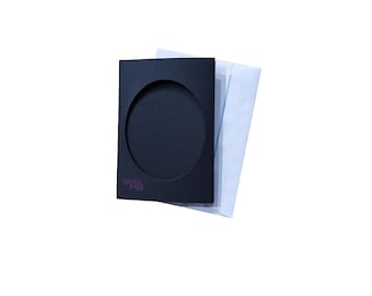 Zwarte diafragmakaarten voor kruissteek, 10 kaarten met enveloppen (10,5 x 15 cm)