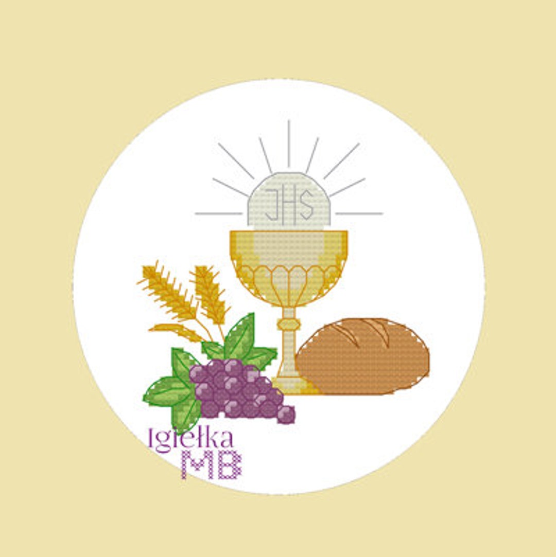 I Holy Communion (1314), Cross Stitch Chart Digital PDF Pattern ...