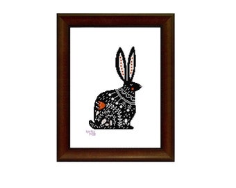 Scandinavian Folk Art Rabbit (1283) cross stitch chart digital pdf pattern folk art Scandinavian art Nordic art nature